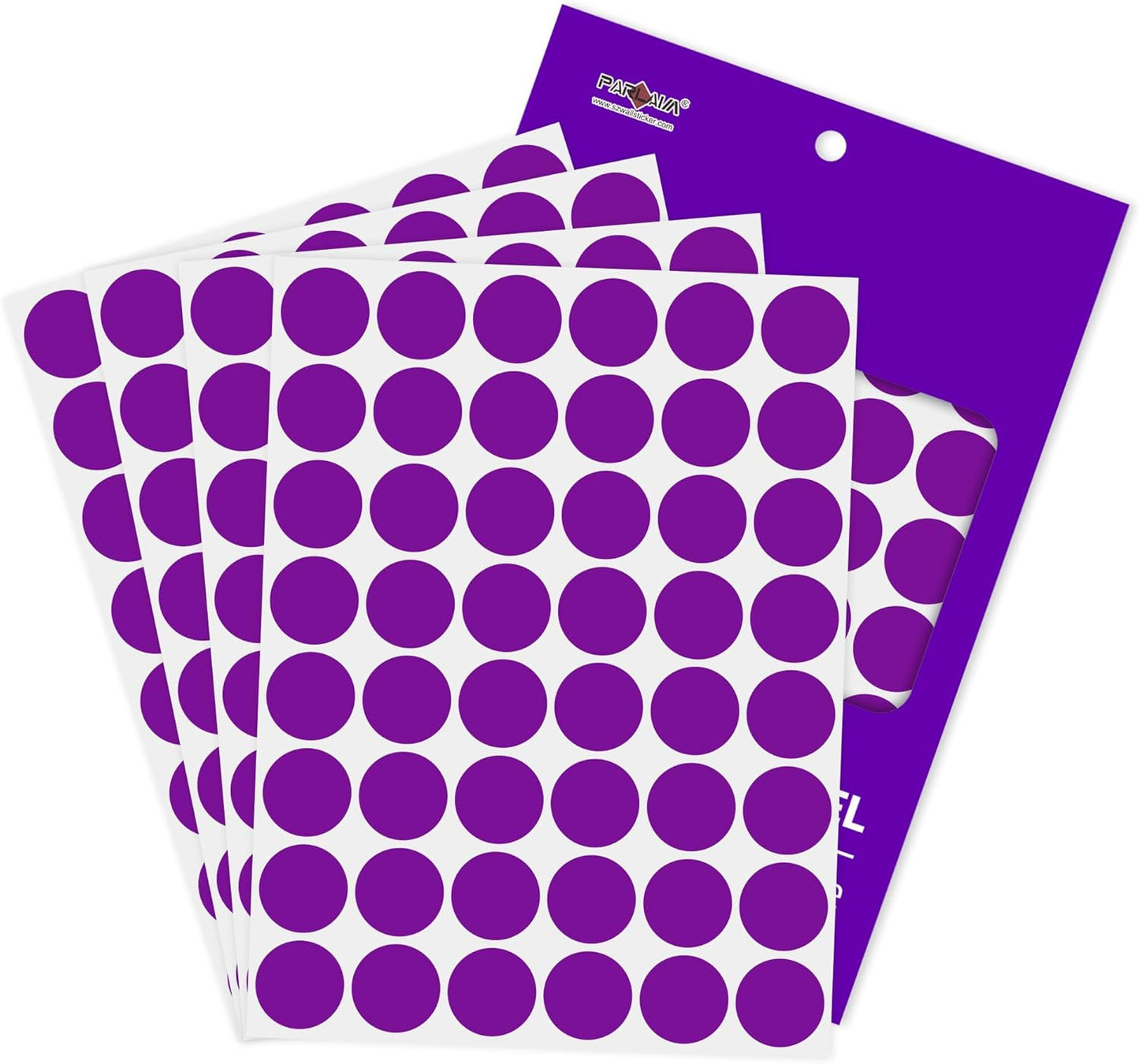PARLAIM 1 inch Round Purple Dot Sticker,720PCS Permanent Adhesive Color Code Circle Sticker Labels for Office Classroom Garage Sale