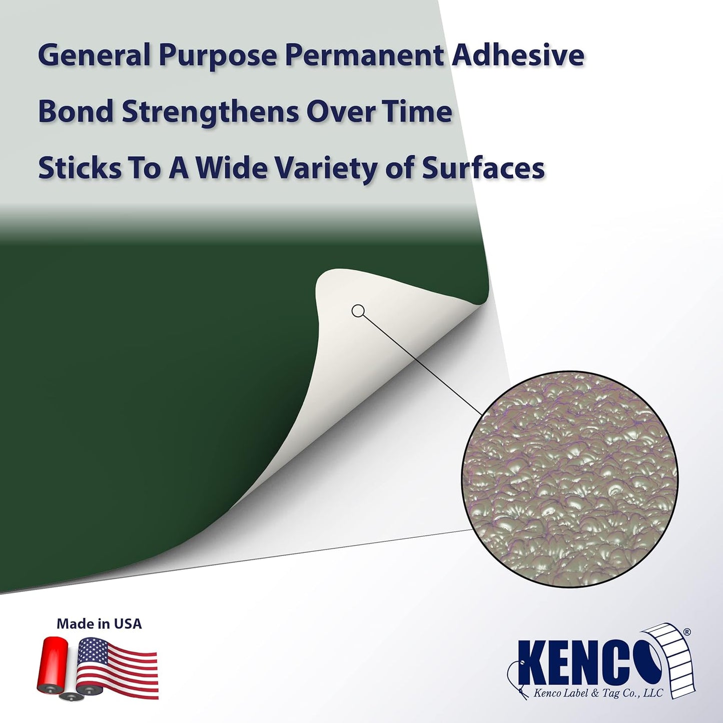 Kenco Color Coding 3 X 5 Rectangle Labels, Inventory Control Stickers 500 Labels Per Roll, Made in The USA (Hunter Green)