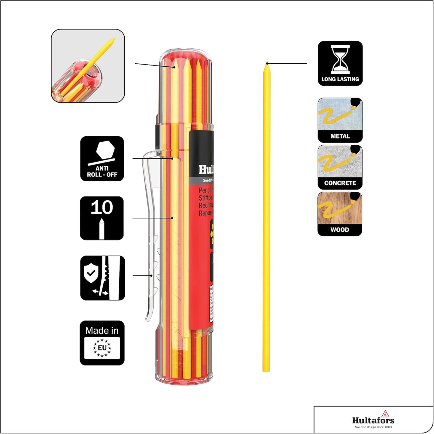 Dry Marker Refills HRD Y - Yellow