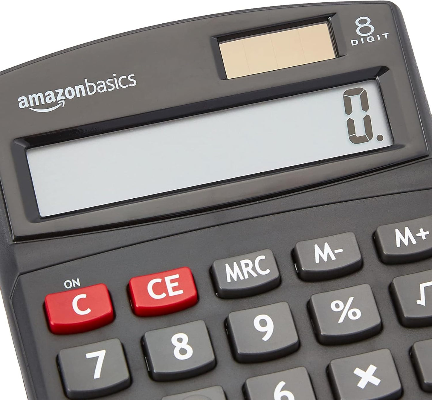 Amazon Basics LCD 8-Digit Desktop Calculator, Portable and Easy to Use, Black, 1-Pack