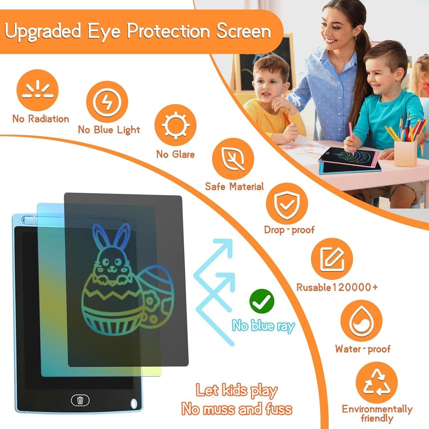 20 PCS LCD Writing Tablet for Kids Doodle Board 8.5" Colorful Screen Drawing Pads Reusable Drawing Writing Pad Learning Educational Toys for Kids Girls Boys 3-10