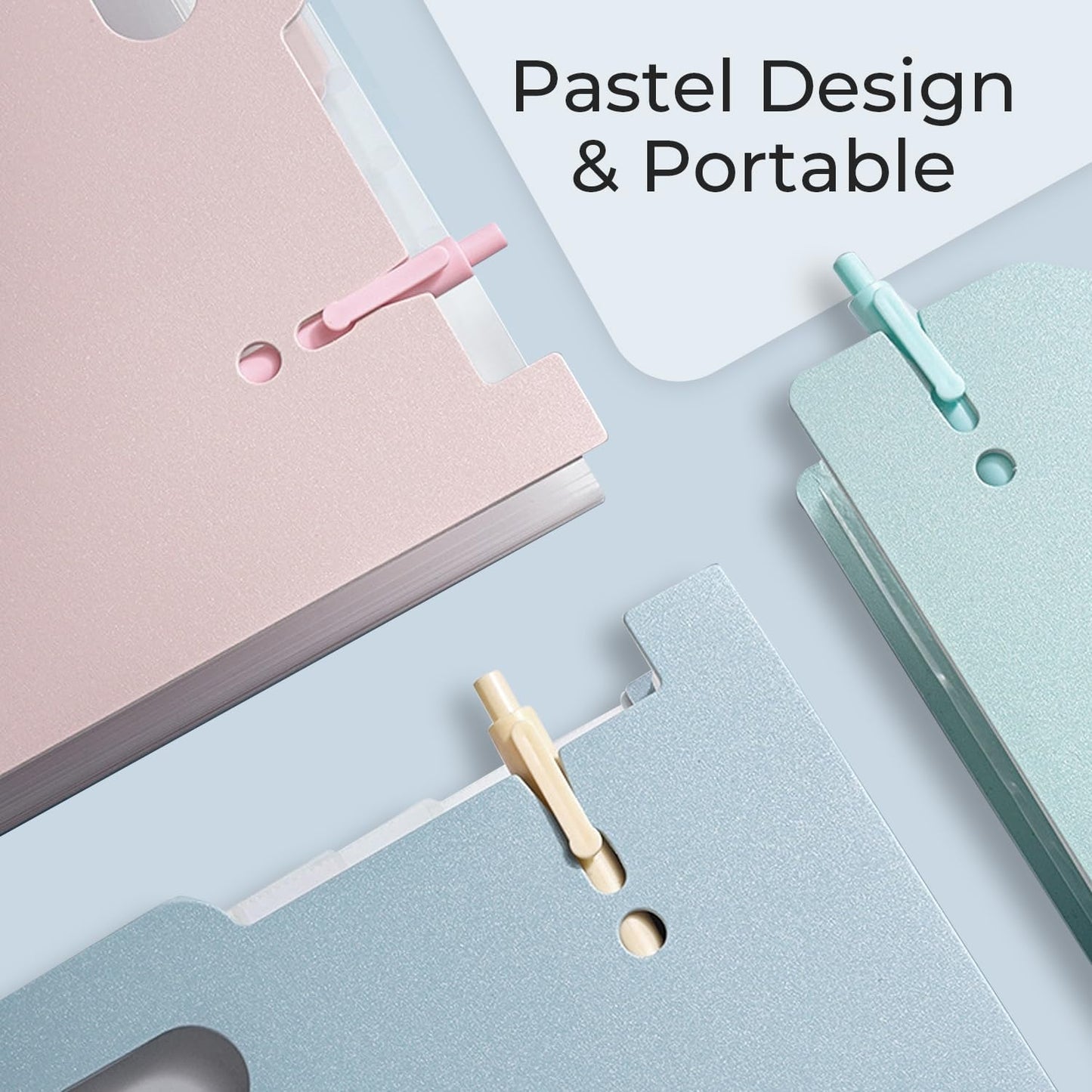 Y YOMA 2 Pack Expanding Magazine Holder with 13 Pockets | Portable Desktop Plastic Self Standing Accordion File Organizer for A4 Letter Size Document Storage Home Office School, Pink