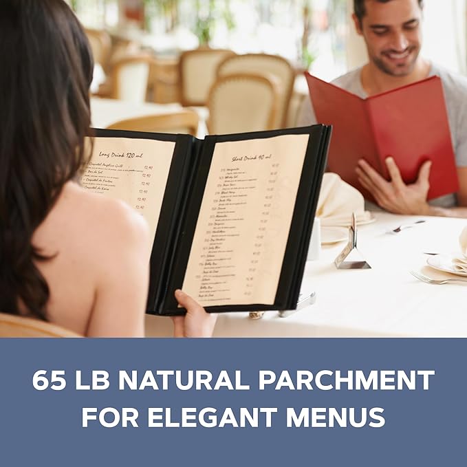25 Natural Parchment 65lb Cover Paper Sheets 8.5X14 Inches Cardstock Weight Colored Sheets 8.5" X 14" (8.5X14 Inches) Legal|Menu Size - Printable Old Parchment Semblance