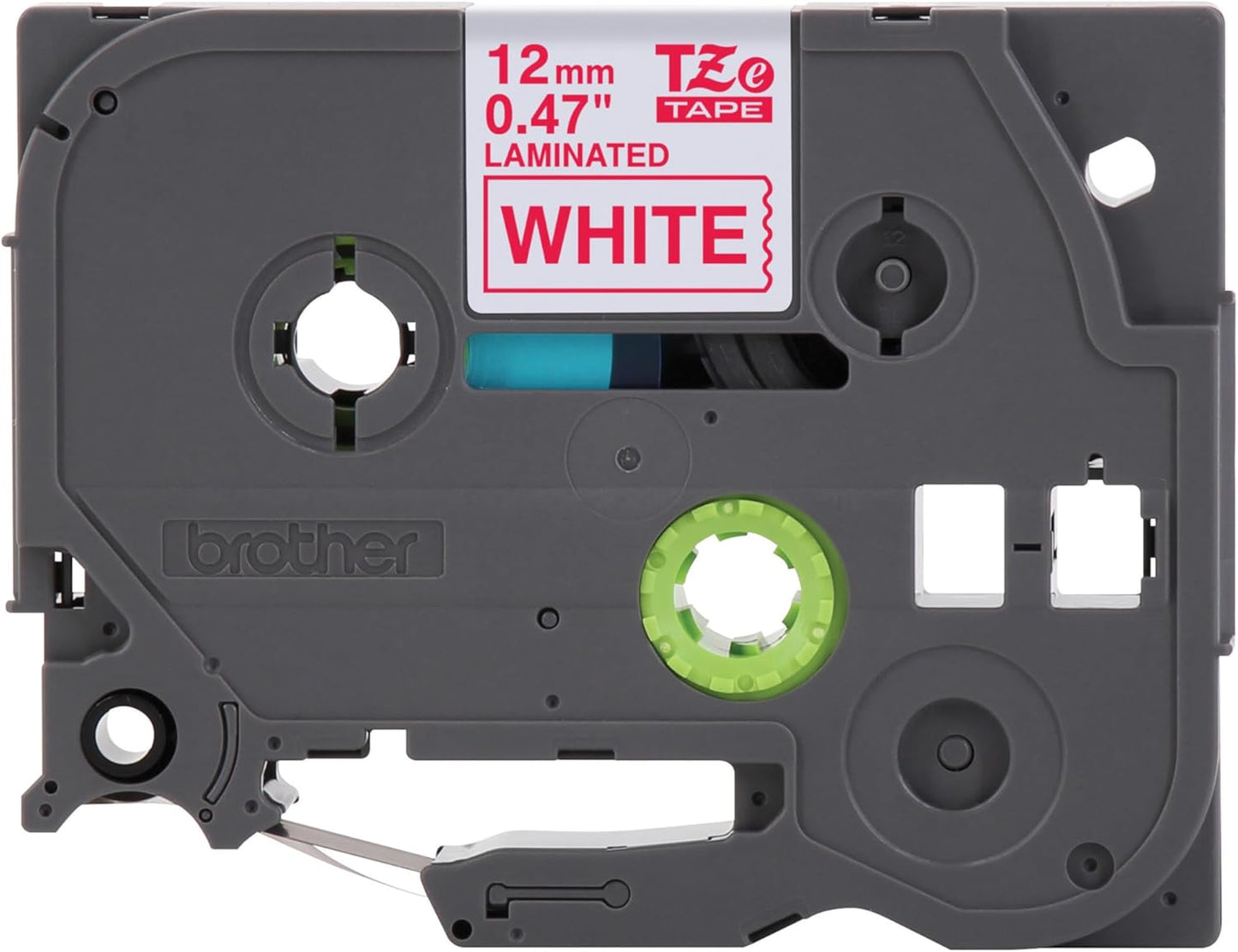 Brother Genuine P-Touch TZe Red Print on White Label Tape (TZe232), Laminated,1/2in x 26.2ft (12mm x 8m), for Select P-Touch Label Makers, Durable, Water-Resistant, Indoor/Outdoor Use