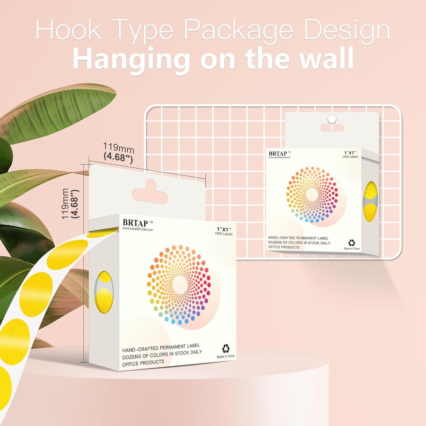 1 Inch Round Color Coding Labels, 1000 PCS Per Roll Gold Color Coded Dot Stickers, Round Color Dot Labels for Organizing, Filing, and Storage