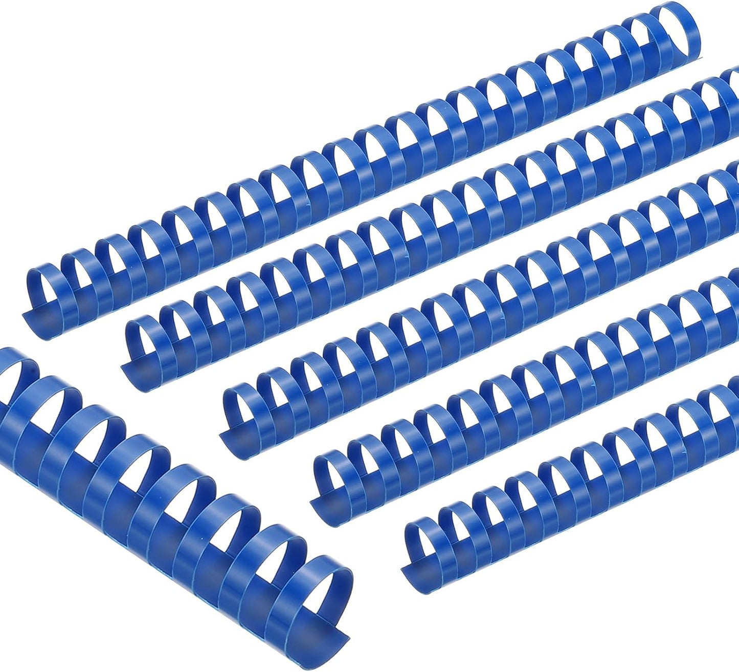 PATIKIL 25mm (1") Plastic Binding Combs, 50 Pcs 21 Rings Comb Binding Spines 225 Sheet Capacity Letter Size for Binding Paper Sheets Notebook Calendar Picture Album, Blue