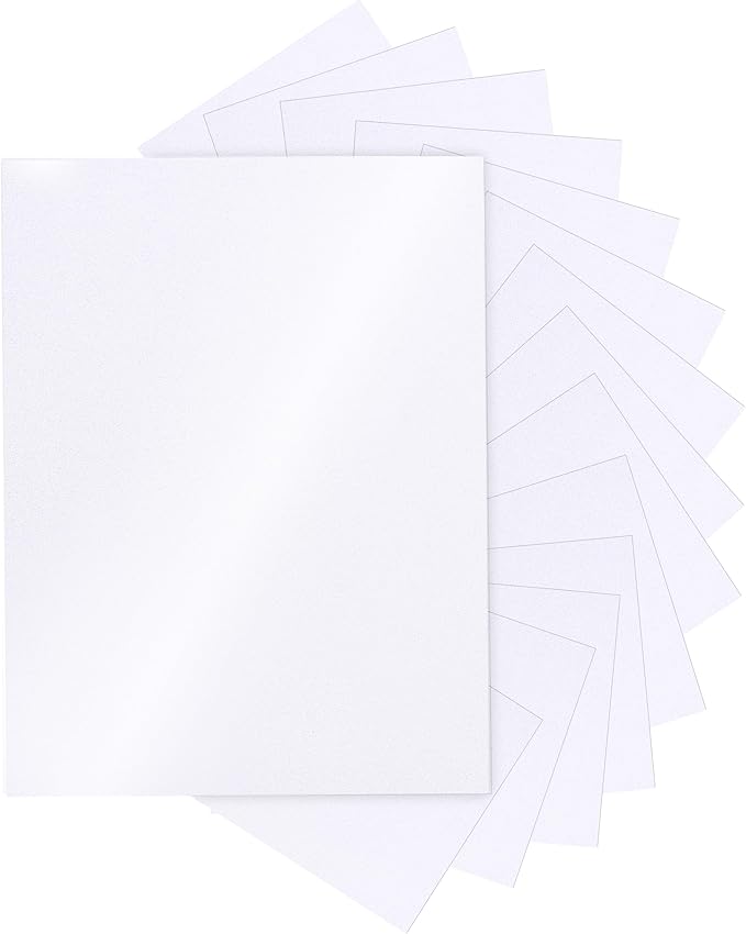 28 Sheets White Shimmer Cardstock 8.5 x 11 Printer Paper, 250gsm/92lb Heavyweight Paper Card Stock for DIY Card Making, Business Cards, Wedding Invitations, Menus, School Crafts