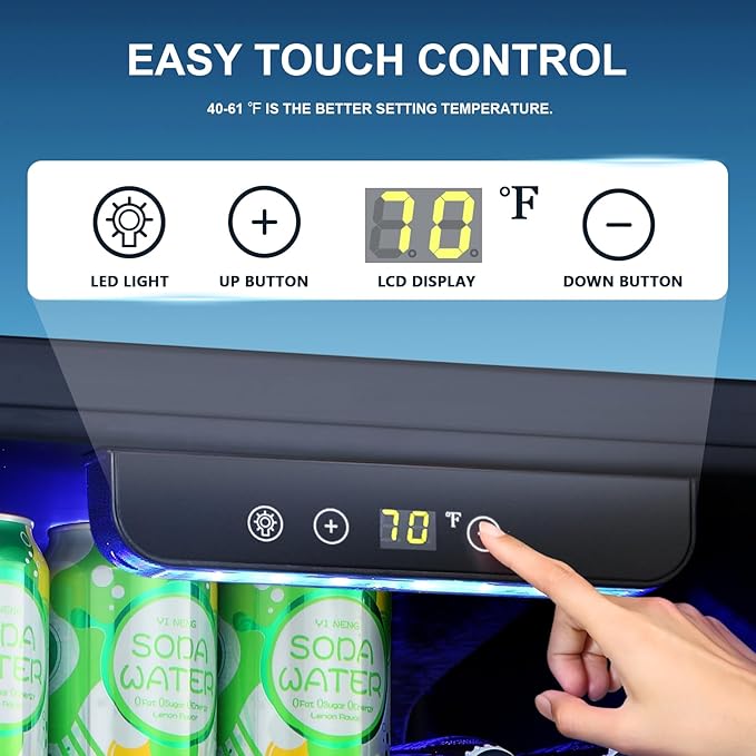 Antarctic Star Beverage Refrigerator -120 Can Mini Fridge for Soda Beer or Wine,Small Drink Dispenser, For Office or Bar with Adjustable Removable Shelves，Convertible Door ，3.1 Cu.Ft