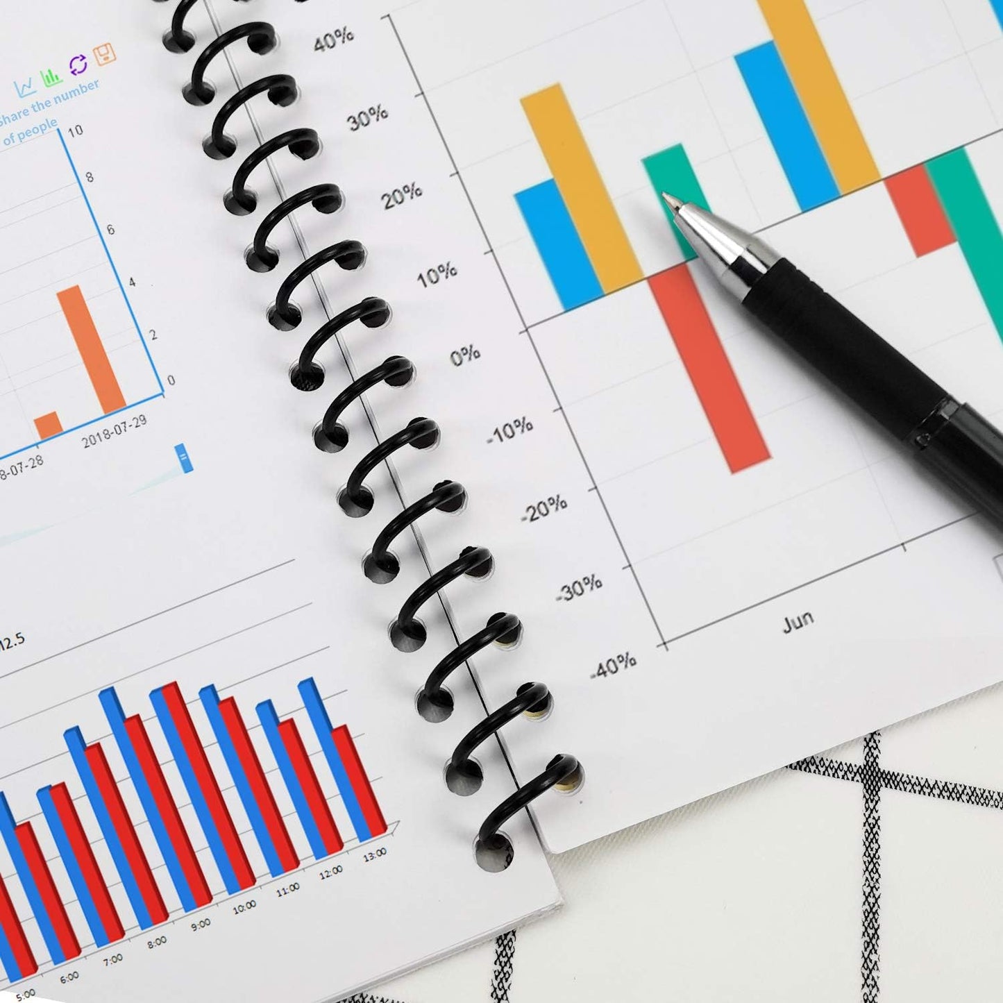 Rayson 3:1 Pitch Plastic Spiral Binding Coils, 7/16" Diameter, 11.1mm, Binds Up to 80 Sheets, Letter Size (8.5" x 11"), Black, Pack of 100