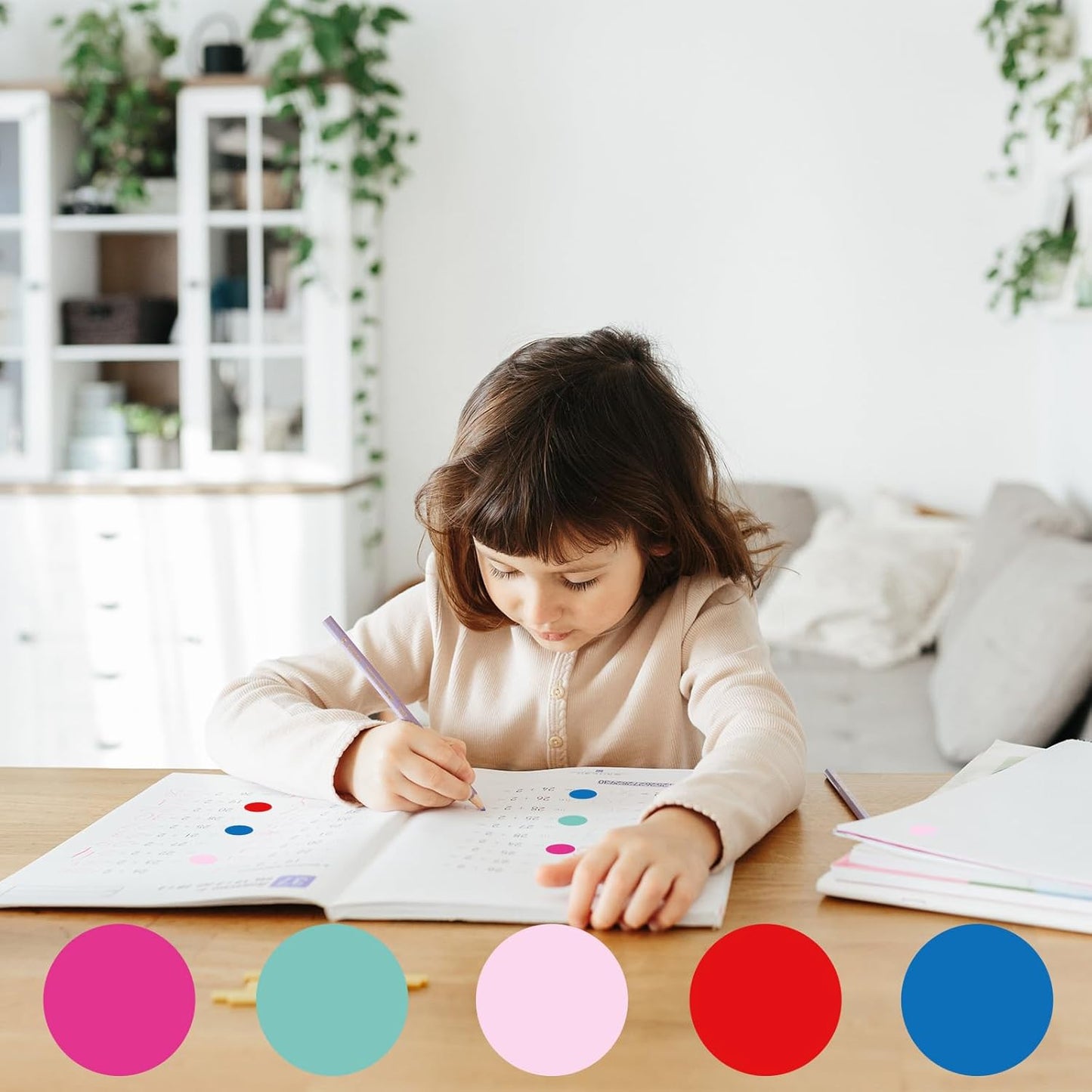 STARLIBOO Colored Dot Stickers, 1 Inch Circle Color Code Label, Red Waterproof Garage Sale Stickers, Yard Sale Price Labels (2 Rolls, 1000Pcs)