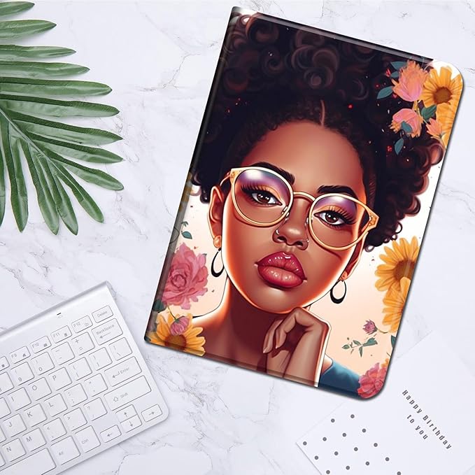 for Amazon Kindle Fire Max 11 Case (13th Generation, 2023 Release) 11",Slim Lightweight Smart Shell Stand Cover with Auto Wake/Sleep for All-New Fire 11 Max Tablet,African Sunflowers Girl