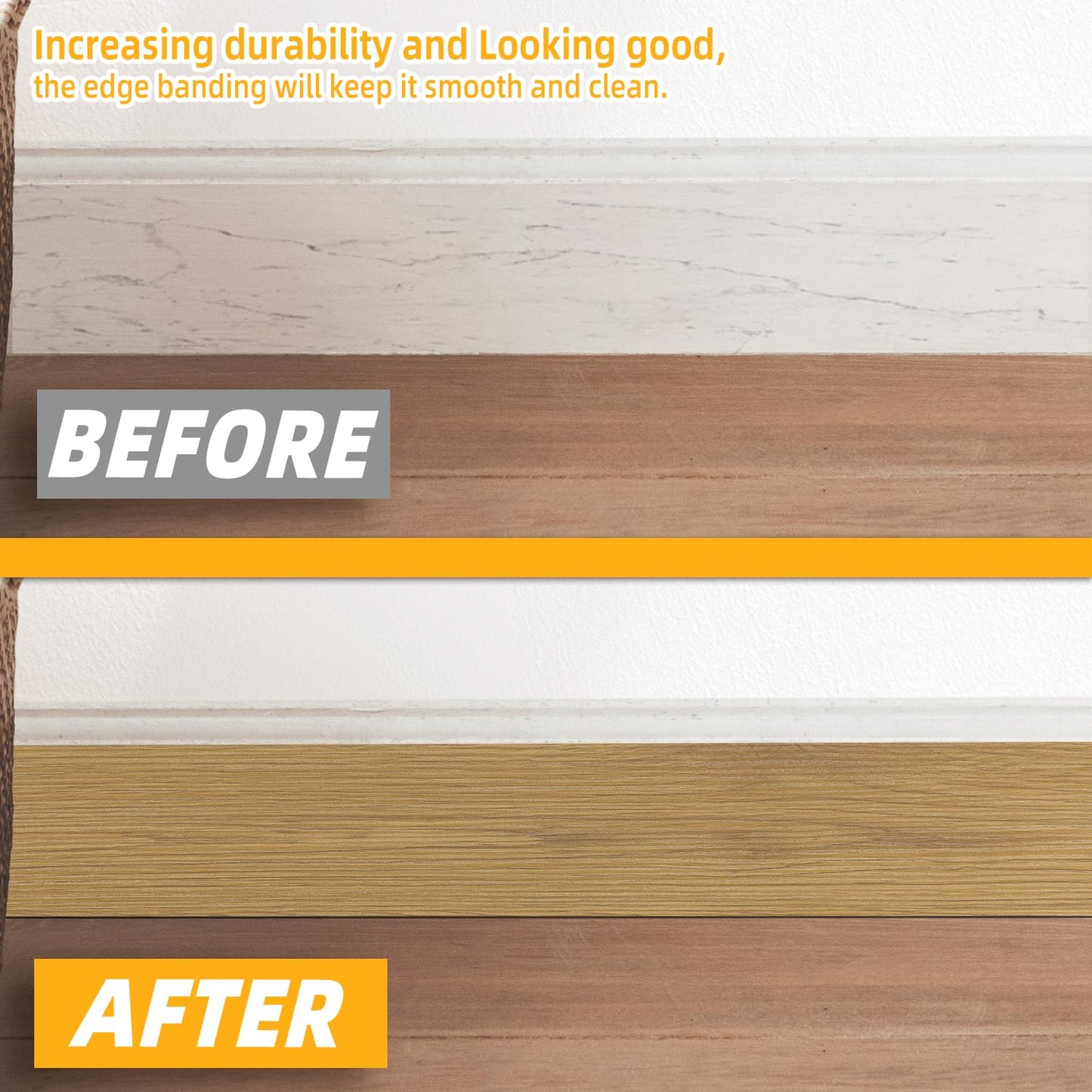 GSCIT Club Wood Grain Repair Tape, 2.4 inch X 50ft Self Adhesive Oak Grain Repair Patch for Tables, Chairs, Baseboards, Doors, Windows, Floors, Handicraft DIY.