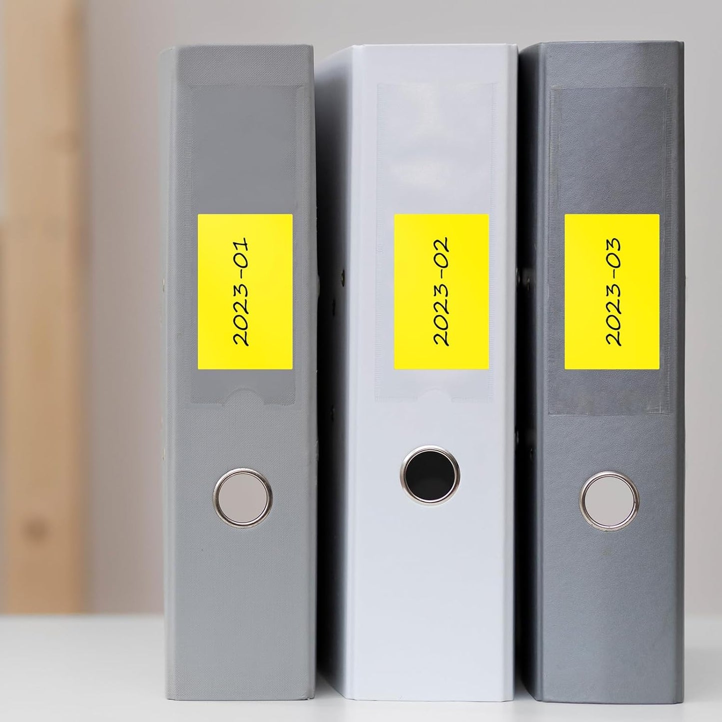 Yellow Color Coding Labels 3 × 2 Inches Self-Adhesive Rectangle Stickers Waterproof Name Tags for Office School Home 40 PCS