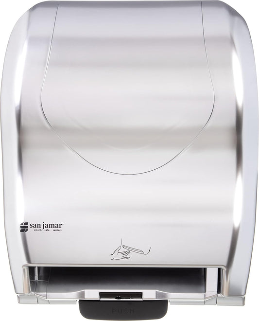 San Jamar Summit Paper Towel Dispenser Hybrid Dispenser for Bathroom, Kitchens, and Restaurants, Plastic, 10.25 x 16.75 x 13.25 Inches, Silver