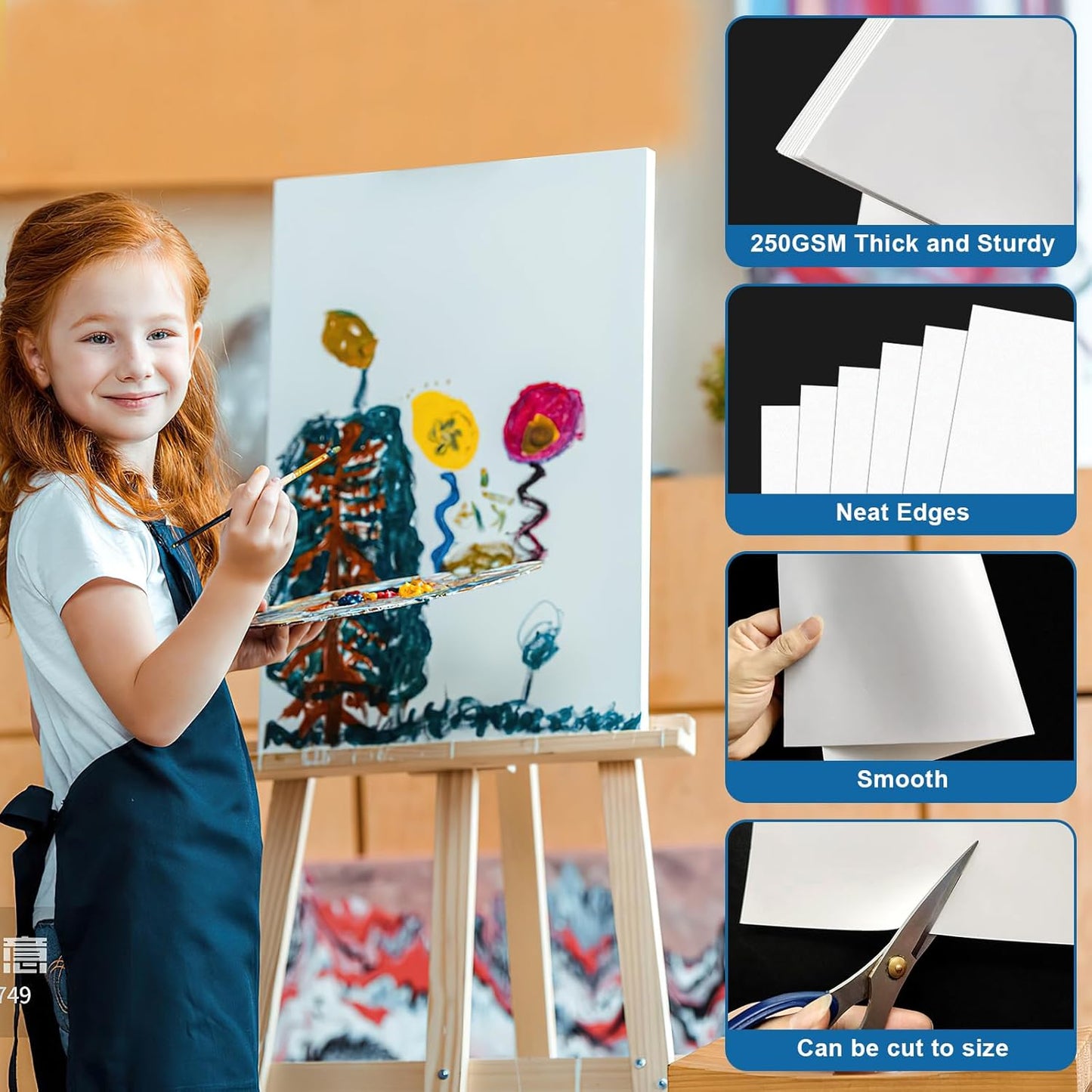 10 Pcs White Poster Board Paper 14x18, ROOKEA Blank Graphic Display Vision Boards Bulk for School Arts Classroom Crafts Projects Presentations Drawing Scrapbooking