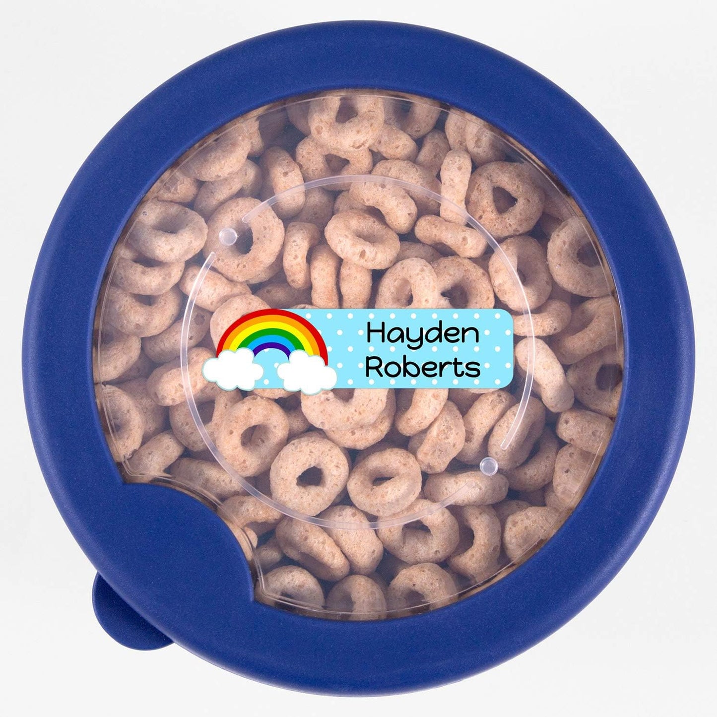 Name Bubbles - Custom Small Rectangle Name Labels for Kids (64 Labels) - Personalized Waterproof Name Stickers for Daycare, Lunch Boxes, Water Bottles, Shoes, School Supplies, & Camp (Rainbow)