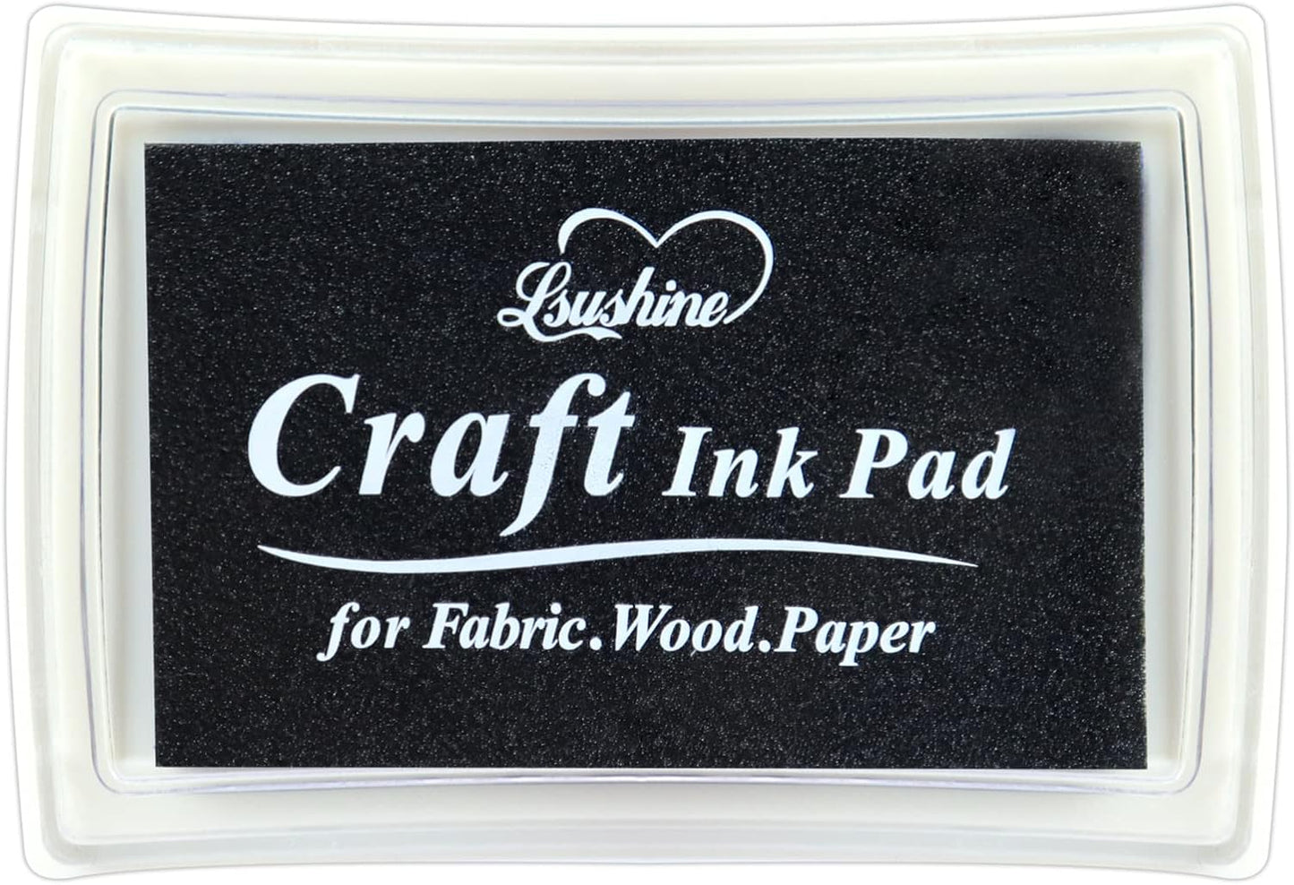 Craft Ink Pad for Rubber Stamps, Paper, Wooden, Fabric, Scrapbooking, Non-Toxic Finger Ink Pads for Kids (Black)