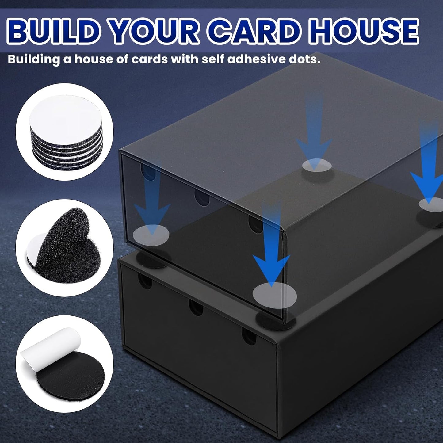 Trading Card Storage Box,18000+ Cardboard Storage Box with 60 Dividers,Label&Tapes for MTG Commander,TCG,PTCG (18000+ Card Box)