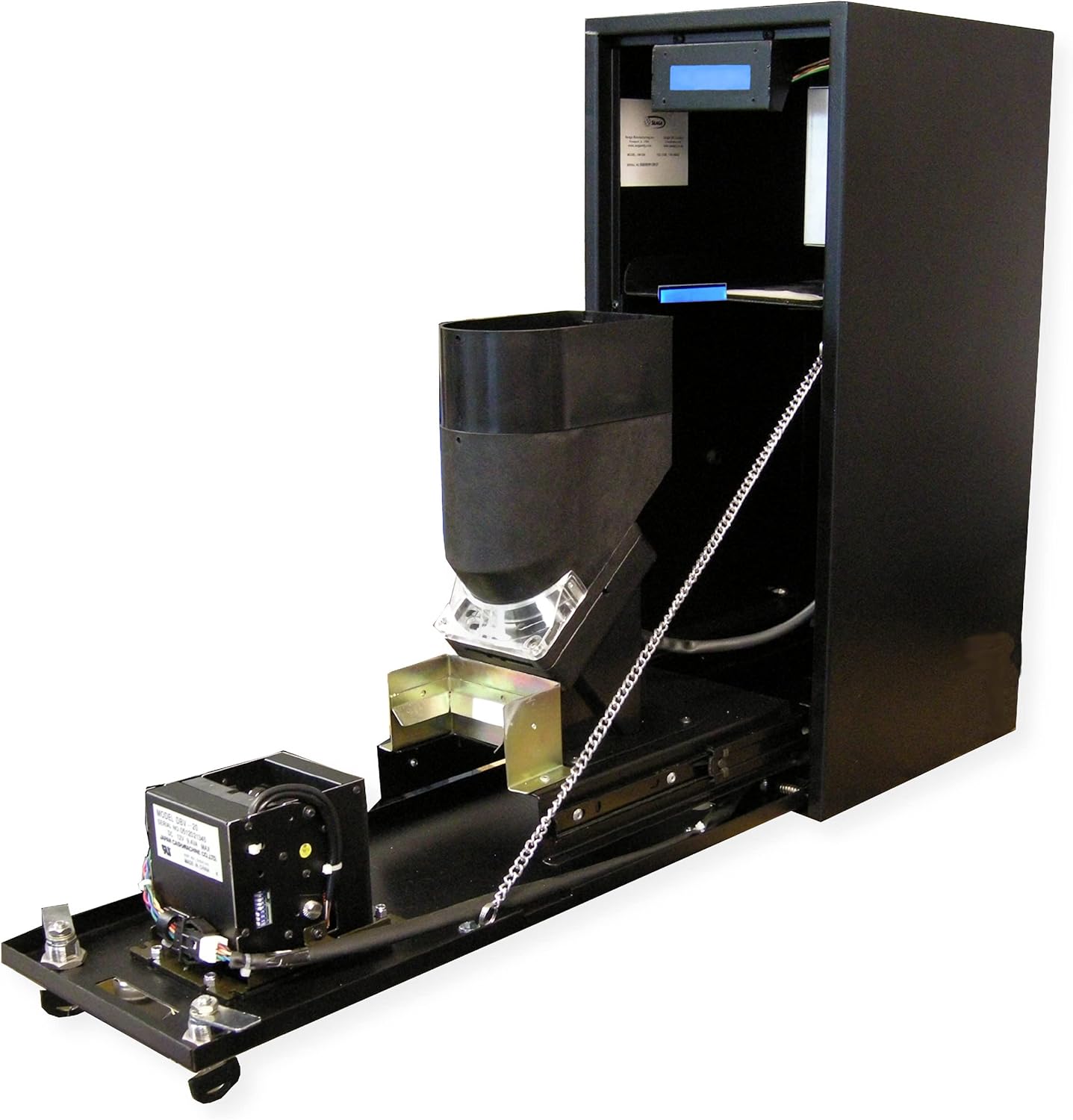 CM1250 Dollar Bill Change Machine, Large Coin Hopper 1000 Count Coin Capacity (Quarters), Capable of Dispensing Tokens 0.984 to 0.955 Inches, Reliable Rotary Delivery System, Dual Locking System