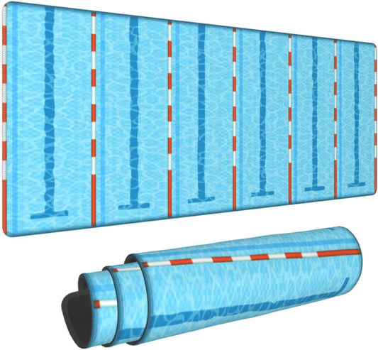 Swimming Pool Mouse Pad, Large Big Gaming Mouse Pad Desk Pad, Mousepad with Non-Slip Rubber Base, Extended XXL Mouse Mat for Computer Laptop Office Accessories