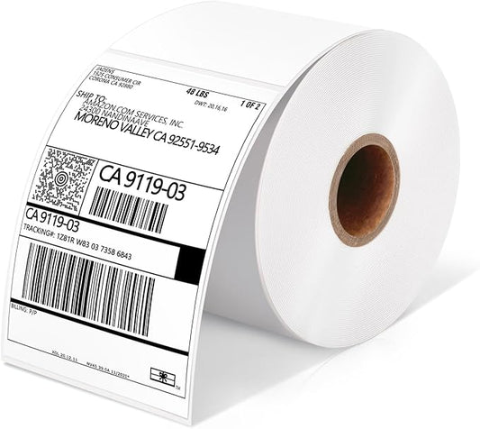 Thermal Shipping Labels - 350 Sheets per Roll, 4x6 Inch, Compatible with Zebra, Brother, Rollo, JADENS, Nelko, Phemome, Polono Printers, Self-Adhesive, Premium Quality for Shipping & Packaging
