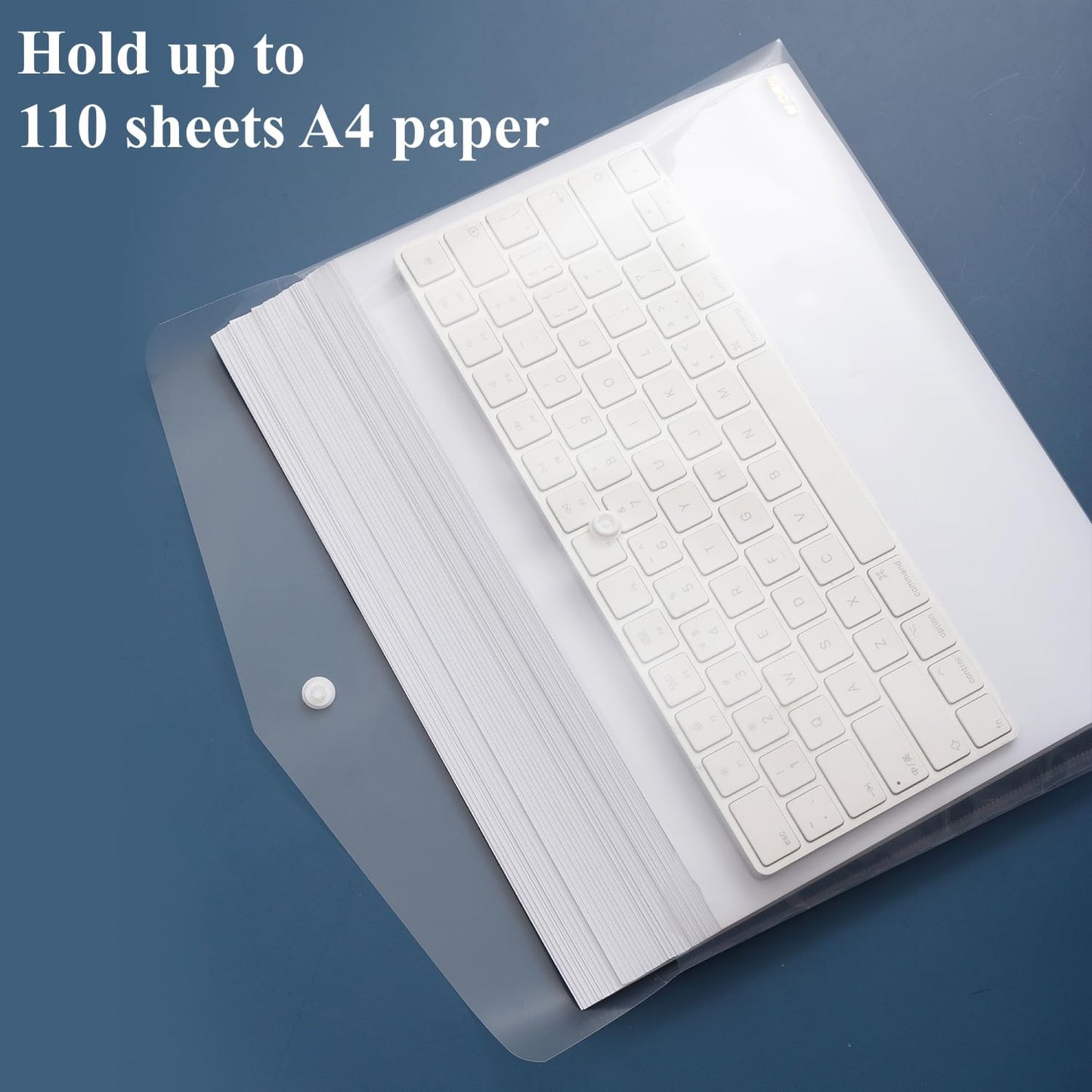 M&G 12 Pack Plastic Envelopes File Folders, Clear Folders for Documents A4 Letter Size Poly Envelopes with Snap Button Closure, Use for School Home Office Suppiles Organizer