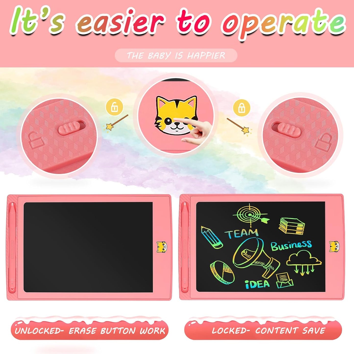 2 Pack LCD Writing Tablet for Kids, Preschool Toys for Twin Girl Boy Baby, Toddler Drawing Board Toy for Ages 3 4 5 6 7 8 Years Old, Birthday Christmas Basket Stuffers for Kids