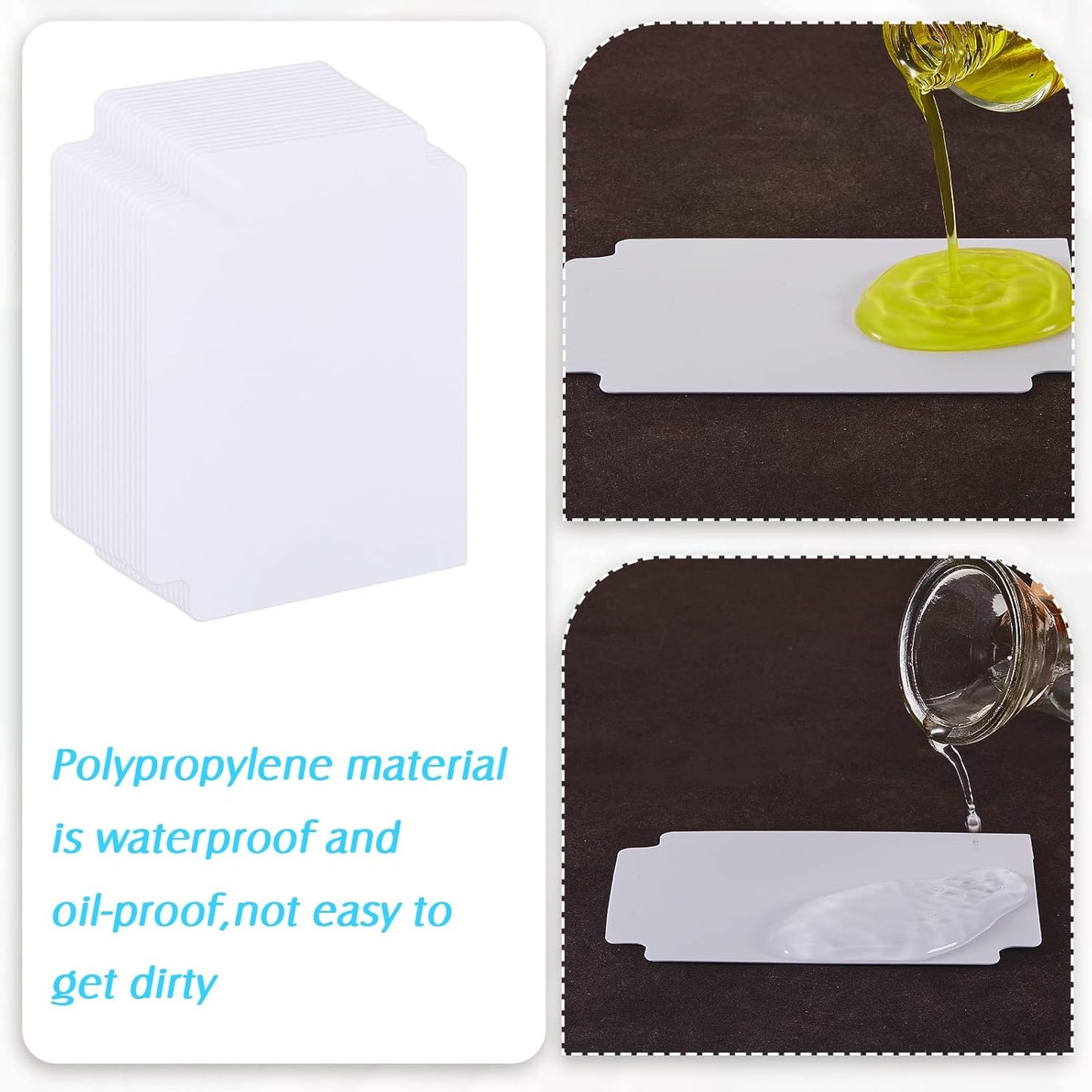 White Trading Card Plastic Divider Cards Sorting Tray Playing Separator Organizer Pages for Games Sports Supplies, 69 x 97 mm(100 Pieces)