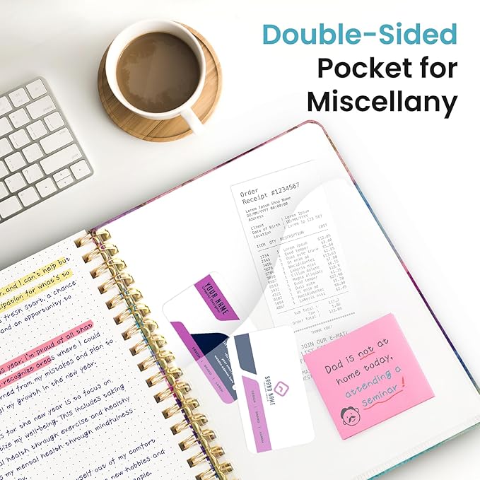 Spiral Dotted Notebook Journal for Work, 300 Pages, Thick B5 (7.1"x10") Bullet Dotted Journal for Women & Writing, Hardcover Notebook for Note Taking, Perfect for Work School Note Taking Business, Color Splash