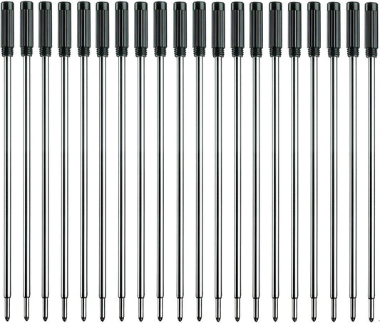 Black Ink Refills (20pcs), Replaceable Pens Refills, 1mm Medium Tip - Black