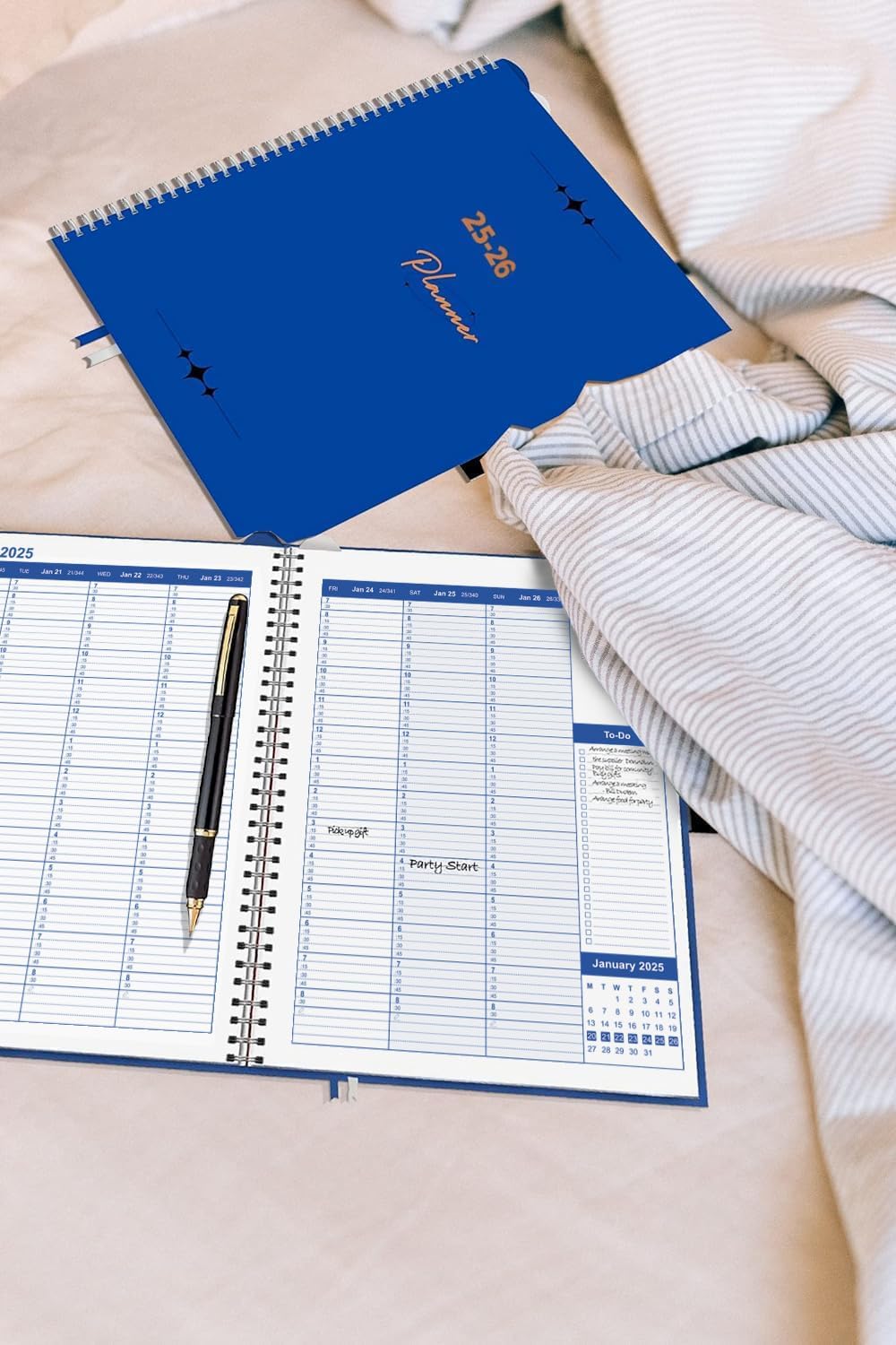 Hourly Planner 2025-2026 by StriveZen, January 2025 - July 2026, Weekly Appointment Book, Daily Scheduling Calendar, Medical, Business, 15 minutes, Pockets, Large, HARDCOVER, 8.5x11