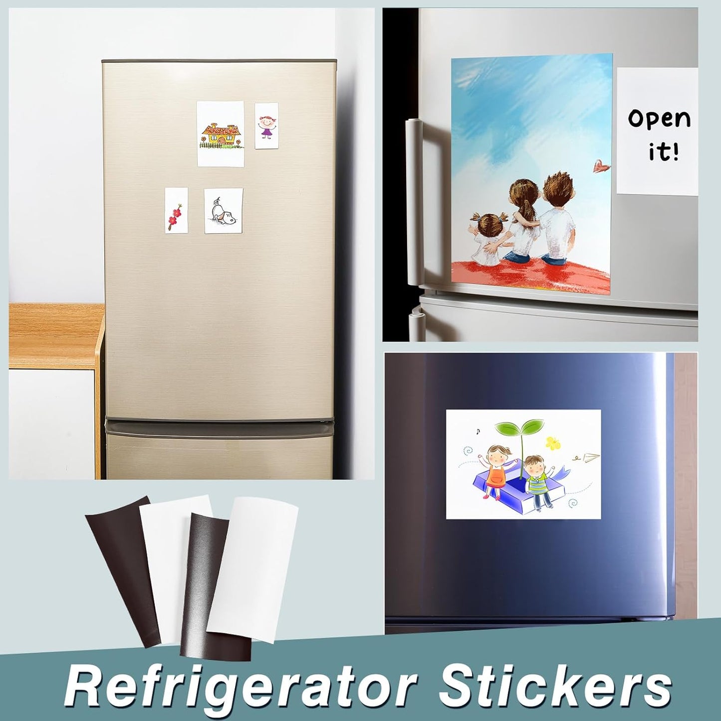 Amylove Blank White Surface Magnet Sheets 36 Inch x 5 Feet, 30 Mil Magnetic Roll Printable Flexible Vinyl Blank Magnetic Sign Sheet Safe for Vehicles DIY Craft Project