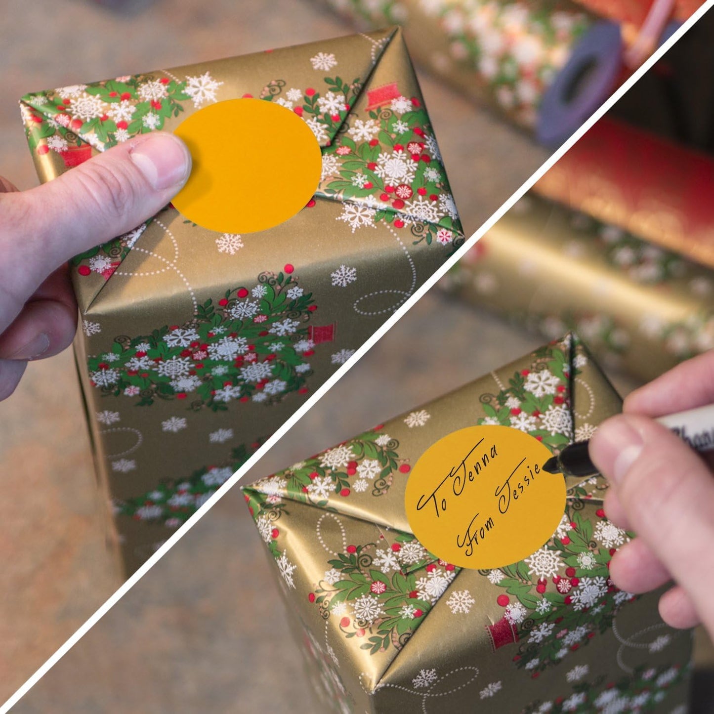 ChromaLabel 2 Inch Round Orange Stickers, Permanent Adhesive Color Coding Circle Labels for Arts and Crafts, 500 Orange Sticker Dots per Roll - Case of 5