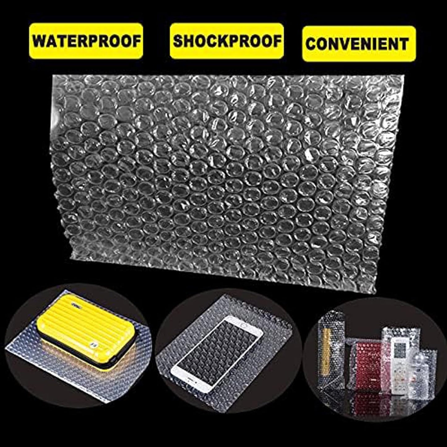 50Pcs Clear Bubble Out Bags, 10”x14” Bubble Pouches Bags for Shipping, Double Wall Bubble Cushioning Wrap Bags for Moving Packaging Storage Fragile China Dishes Electronic Item-Large Bubble Pouches