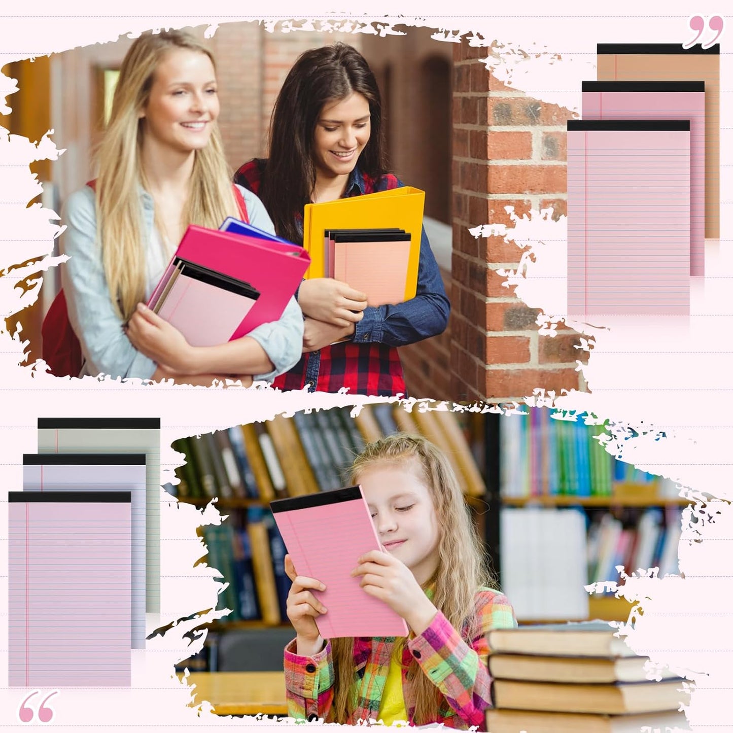 Fuutreo 24 Pcs 5" x 8" Legal Pad Writing Notepads 50 Sheets Small Legal Pad Narrow Ruled Multiple Color Lined Paper for School College Office Supplies Work (Pastel Colors)