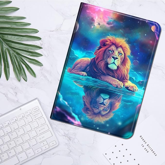 for Amazon Kindle Fire Max 11 Case (13th Generation, 2023 Release) 11",Slim Lightweight Smart Shell Stand Cover with Auto Wake/Sleep for All-New Fire 11 Max Tablet,Cool Lion Nebula/Galaxy