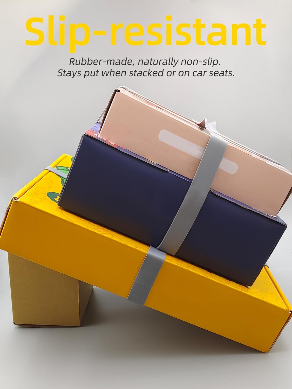 12 Inch H Silicone Rubber Bands for Board Game, Books, Cameras, Cooker, Board Game Rubber Bands, Board Game Box Bands, Elastic, Gray, 5 Pcs