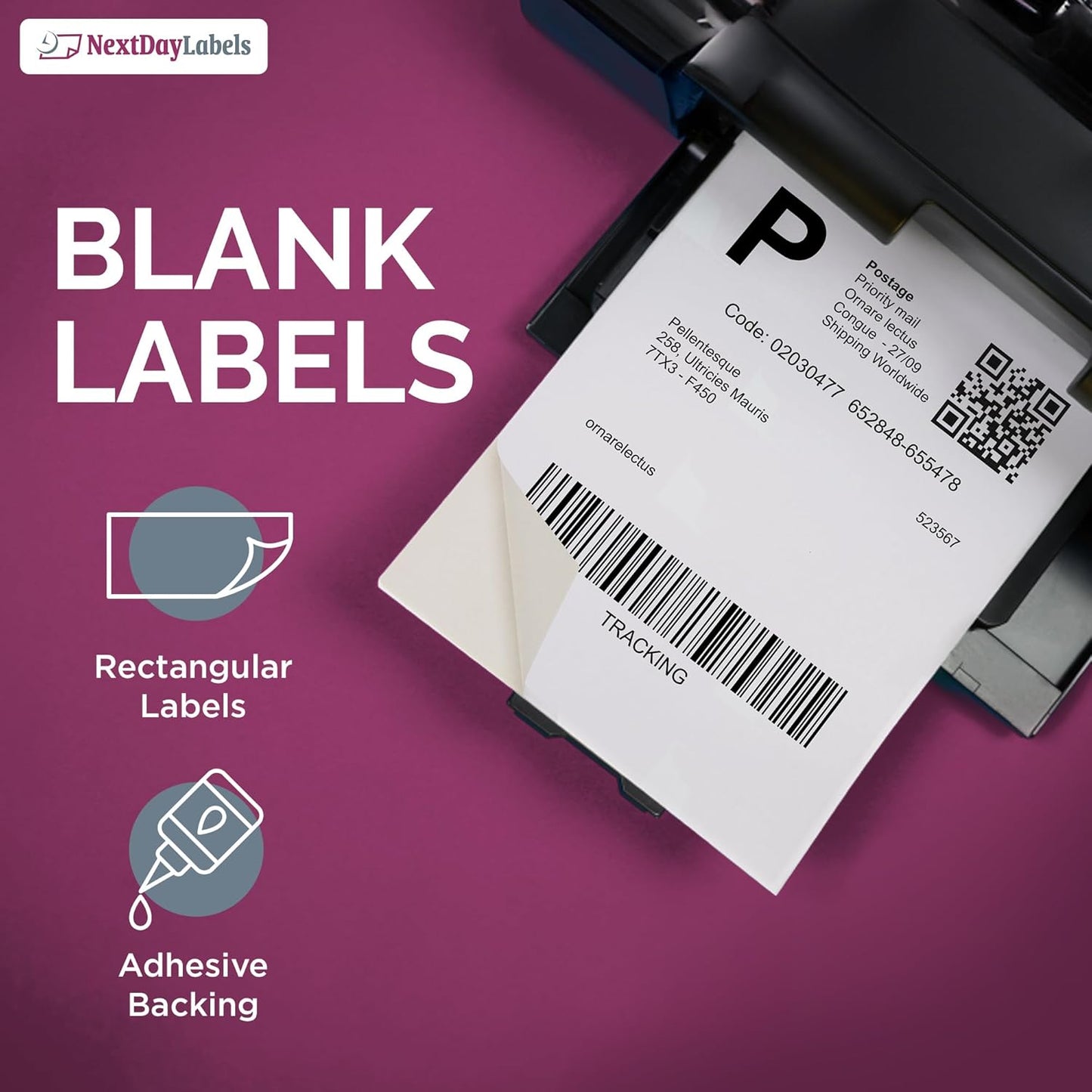 NextDayLabels - Full Page Labels 8.5 x 11 - White Shipping Labels - 8.5 x 11 Label Paper for Printer - Large Blank Matte Sticker Printer Paper - Laser/Inkjet Printer Labels (1 Per Sheet, 25 Labels)