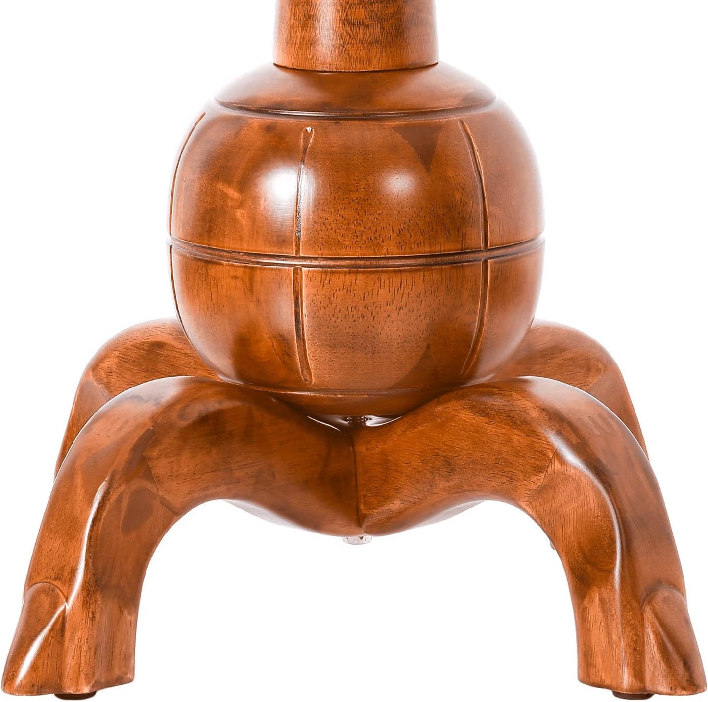 Coat Rack Freestanding Wood Tree Rack with 8 Hooks, Creative Design Tree Branch-look, Coat Tree Clothes Hanger Stand with Stable Sphere Base for Entryway, Hallway, Bedroom - Load 160lbs (Light Brown)