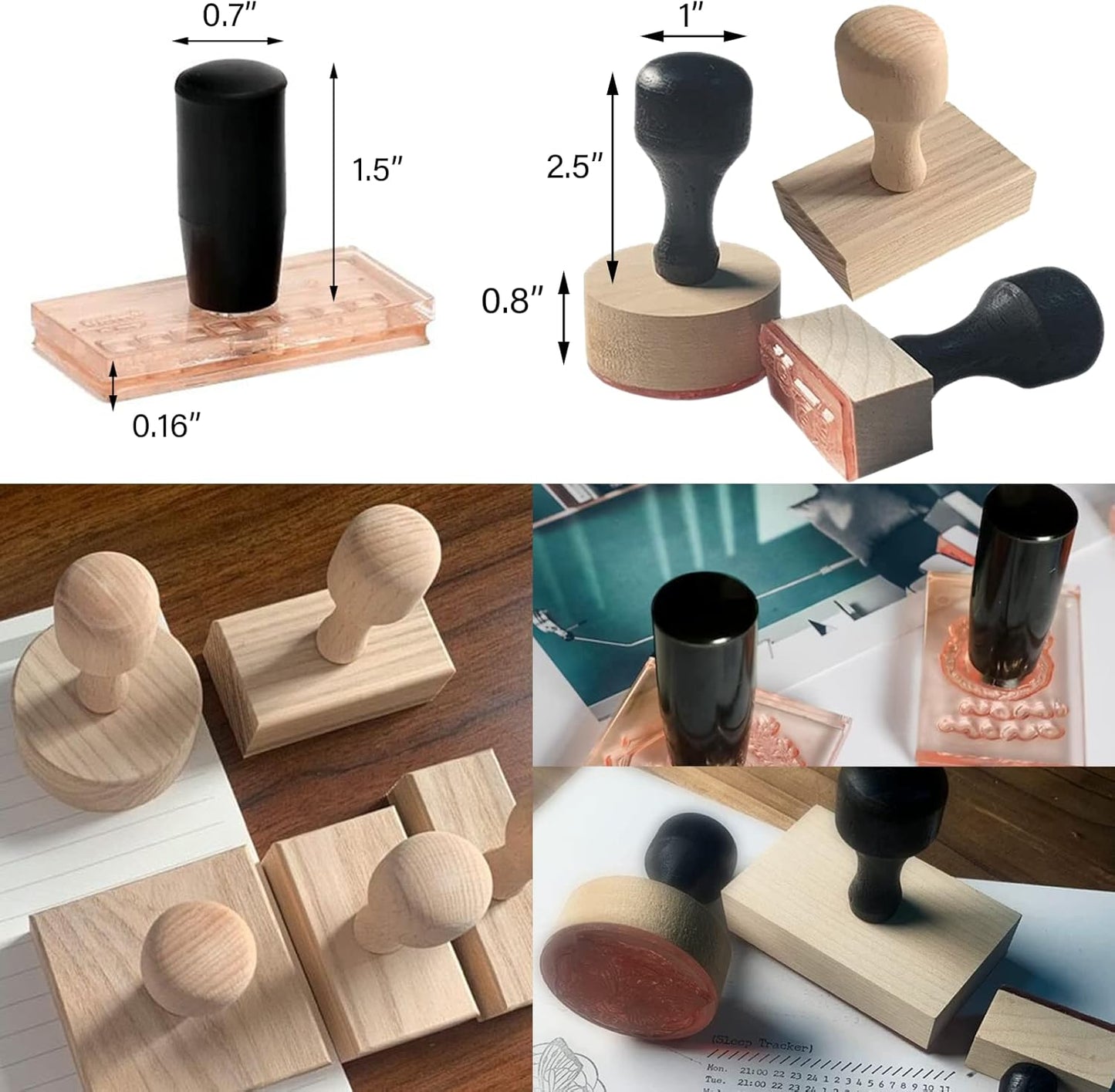 Custom Stamp with Logo Text - Personalized Rubber Stamp with Handle - Address Stamps for Business or Crafting - Rectangle 1"x4"