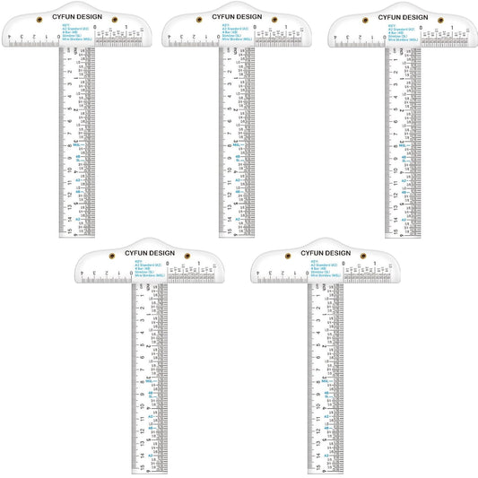 6 Inches Acrylic Clear T-Square Ruler,5 Pack,T Square Ruler,Transparent,T Ruler,for Crafting Drafting and General Layout Work Art Framing & Drafting Scrapbooking Crafting Arts Crafts Supplies Tools