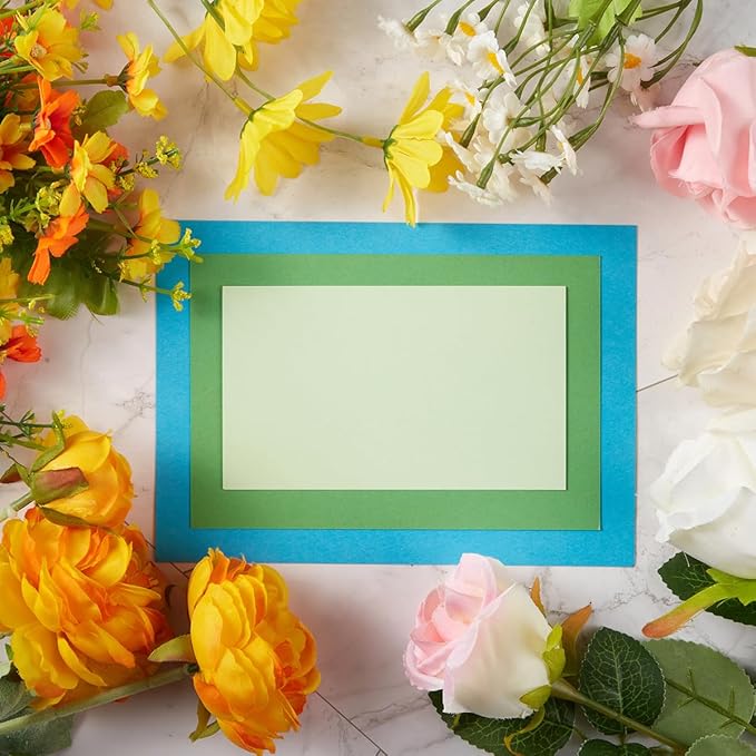 50 Sheets Blank Cardstock Paper 250 GSM Thick Heavy Cards Stock for DIY Art Projects, Card Making, Postcards, Greeting Cards, Birthday Party, Wedding Invitation (Multicolor, 5x7 inches)