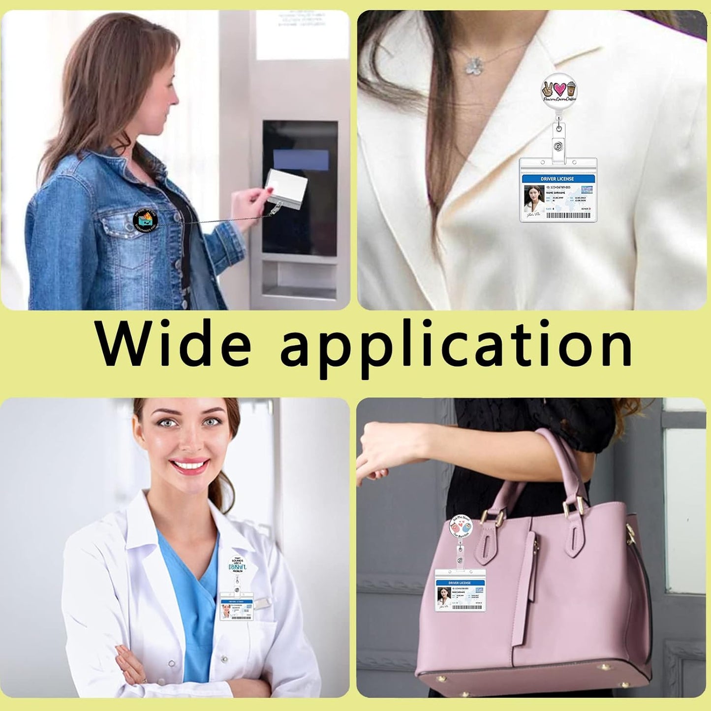 15 Pack id Badge Holder for Women Nurse Badge reels Retractable for Nurses id Badge Holders Retractable Badge Holders with Clip.Brain Badge Reel,Uterus Badge Reel,Cardiac Badge Reel