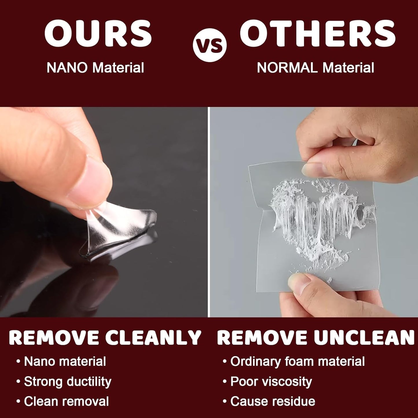 315 PCS Nano Tape Double Sided Squares 0.5" Nano Tape Precut Adhesive Glue Points Double Sided Mounting Putty Picture Hanging Adhesive Dots for Balloon Poster Walls Hanging Removable(Tape)