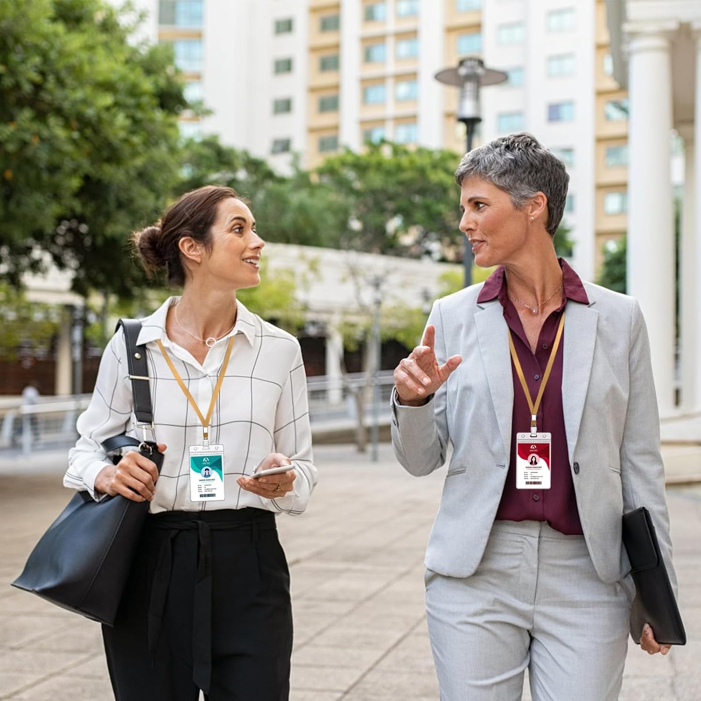 Lanyards for Id Badges,100 Packs Lanyard Bulk with Flat Badge for Name Tag Lanyard ID Holder