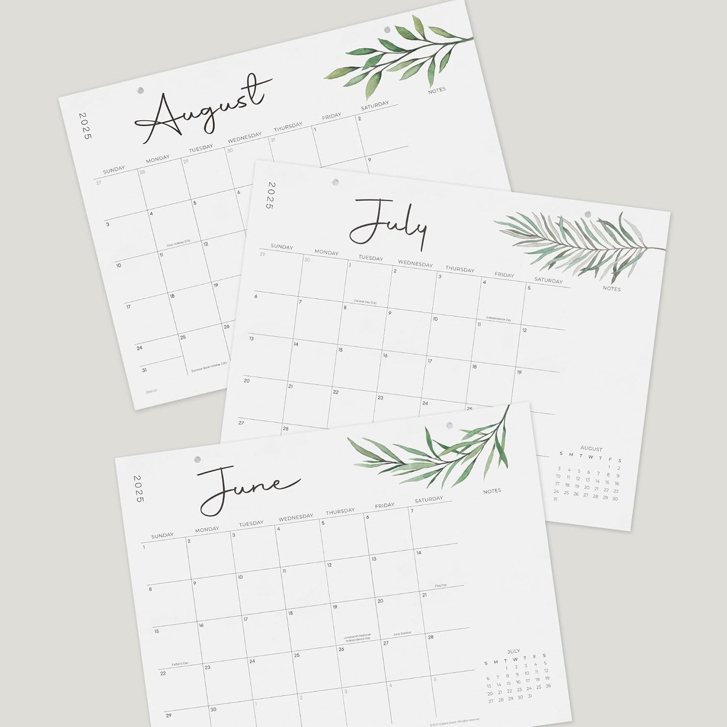 Cabbrix Desk Calendar 2025-2026 with Desktop Mat, Simple Desk Pad Calendar 15 x 12 Inch Include July 2025 to June 2026, Desk Blotter Calendar for Home School and Office