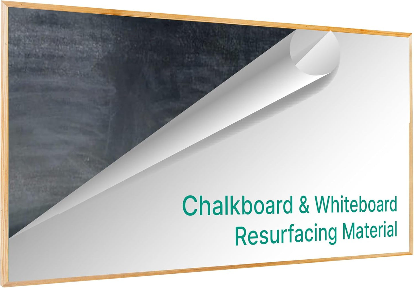 Everase Dry Erase Whiteboard Resurfacing Film Roll (21 ft x 50") – Peel & Stick, Converts Chalkboards & Stained Whiteboards, Durable, Scratch/Stain-Resistant, Eco-Friendly, Refinish in 30 Mins.