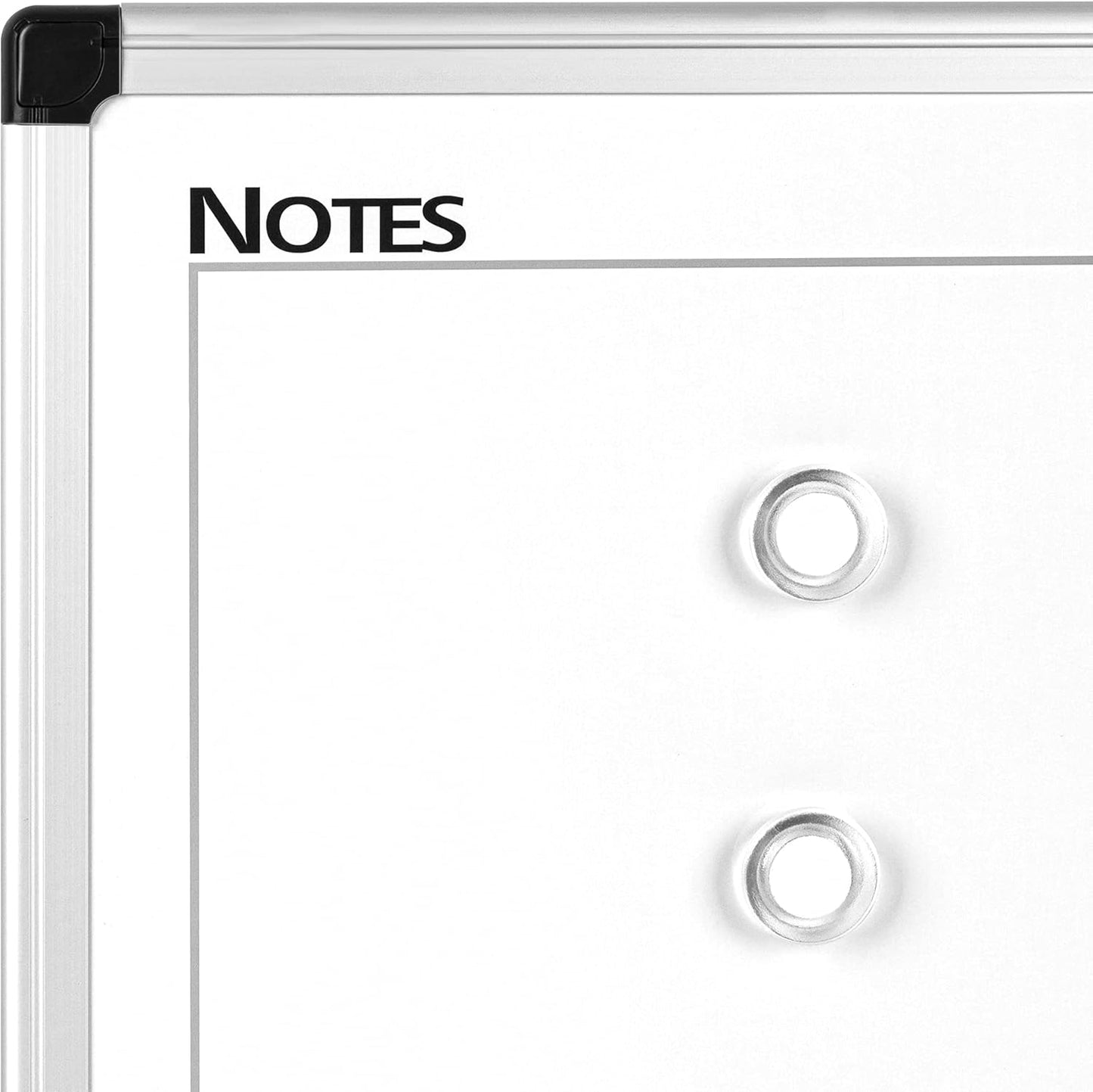 VUSIGN Monthly Calendar Whiteboard Dry Erase Cork Board Combo, 24" x 36" Planning Board, Silver Aluminium Frame