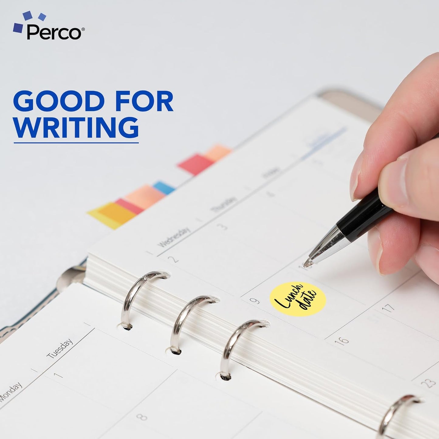 Perco Metallic Gold 1" Round Circle Dot Sticker Labels for Wedding Invitations - Multi-Roll Pack, 3 Rolls, 1,000 Labels Each - Permanent Adhesive, Vibrant Colors - Perforated for Easy Use, Made in USA