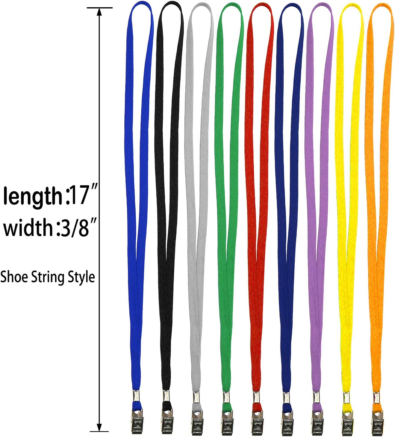 Badge Lanyards Neck Bulk Cruise Lanyards Black Lanyard with Clip for ID Card Name Tags Badge Holders (Black, 100 Pack)